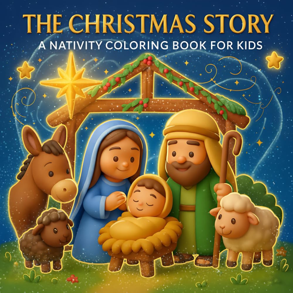 The Christmas Story: A Nativity Coloring Book For Kids
