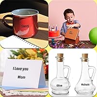 Vista 2 de 1550 piezas de 10 hojas de calcomanías de letras, calcomanías de números y alfabeto de buzón de vinilo, calcomanías autoadhesivas impermeables