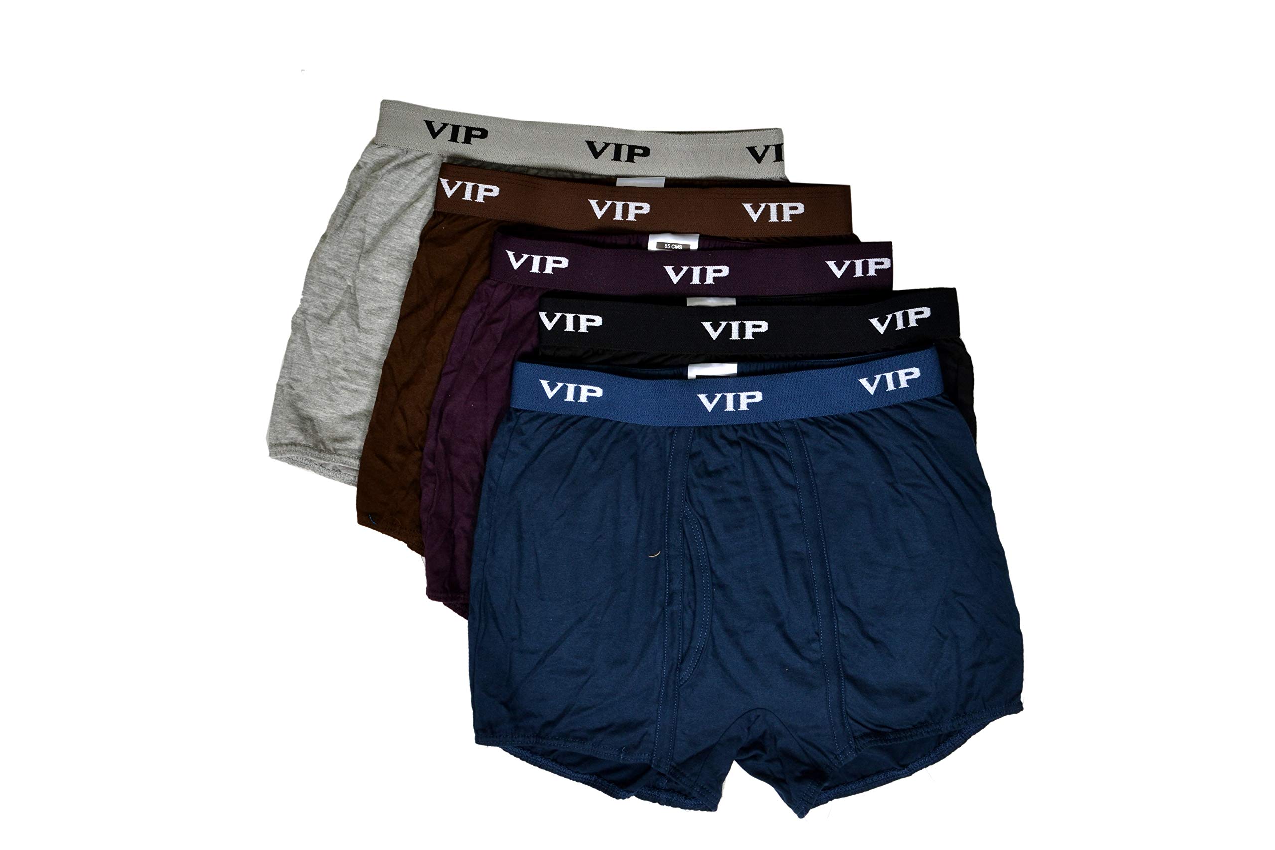 VIPPunch Men's Cotton Trunk Pack of 5 in Assorted Colours (Size - 80cm)