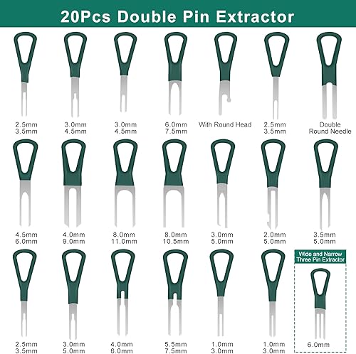 Miniatura 4 de MWBFPAFC Kit de herramientas de extracción de terminales kit de expulsión de terminales juego de herramientas de llave de depinning conector de