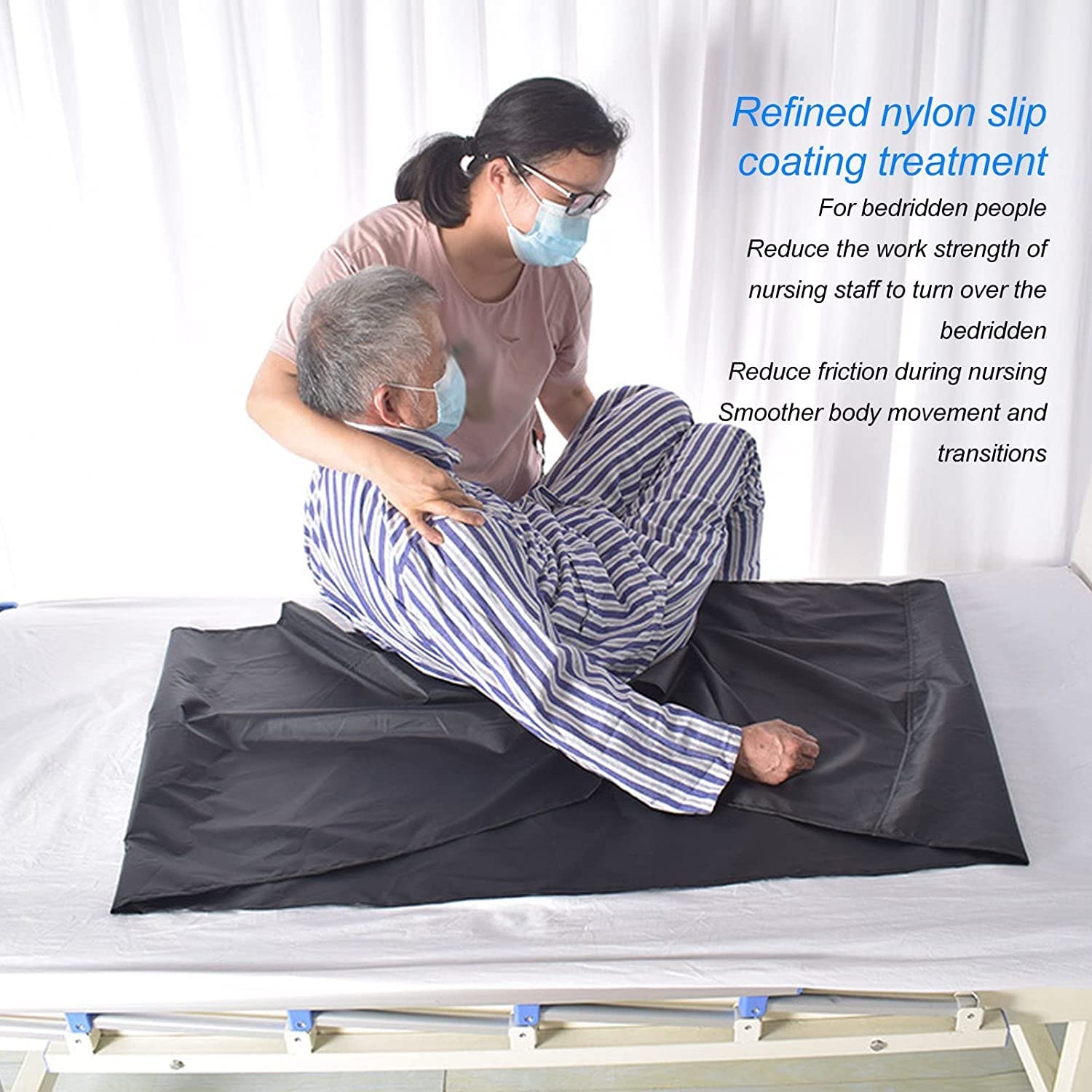 Sábanas deslizantes Planas Reutilizables para Ayudar a trasladar, Girar y reposicionar a Pacientes Ancianos y discapacitados en Camas, hospitales y hogares (Size : A70*68cm)