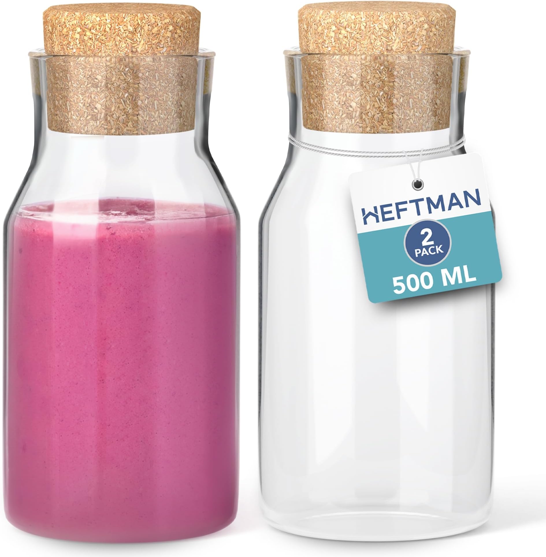 HEFTMAN Glass Carafe Bottles