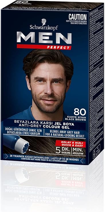 Schwarzkopf Men Perfect Hair Dye 80 - Coffee Black, 80 Ml