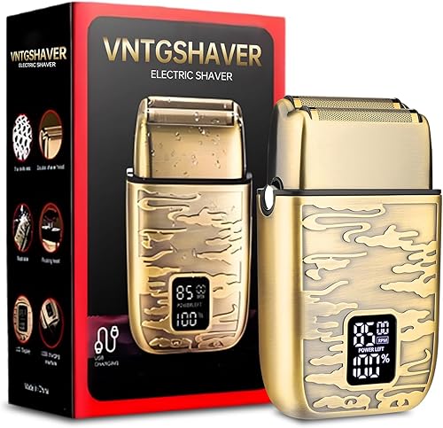 Miniatura 1 de Afeitadoras de aluminio para hombre, recortadoras de barba para hombres profesionales, afeitadoras eléctricas para hombres, afeitadora de bigote,