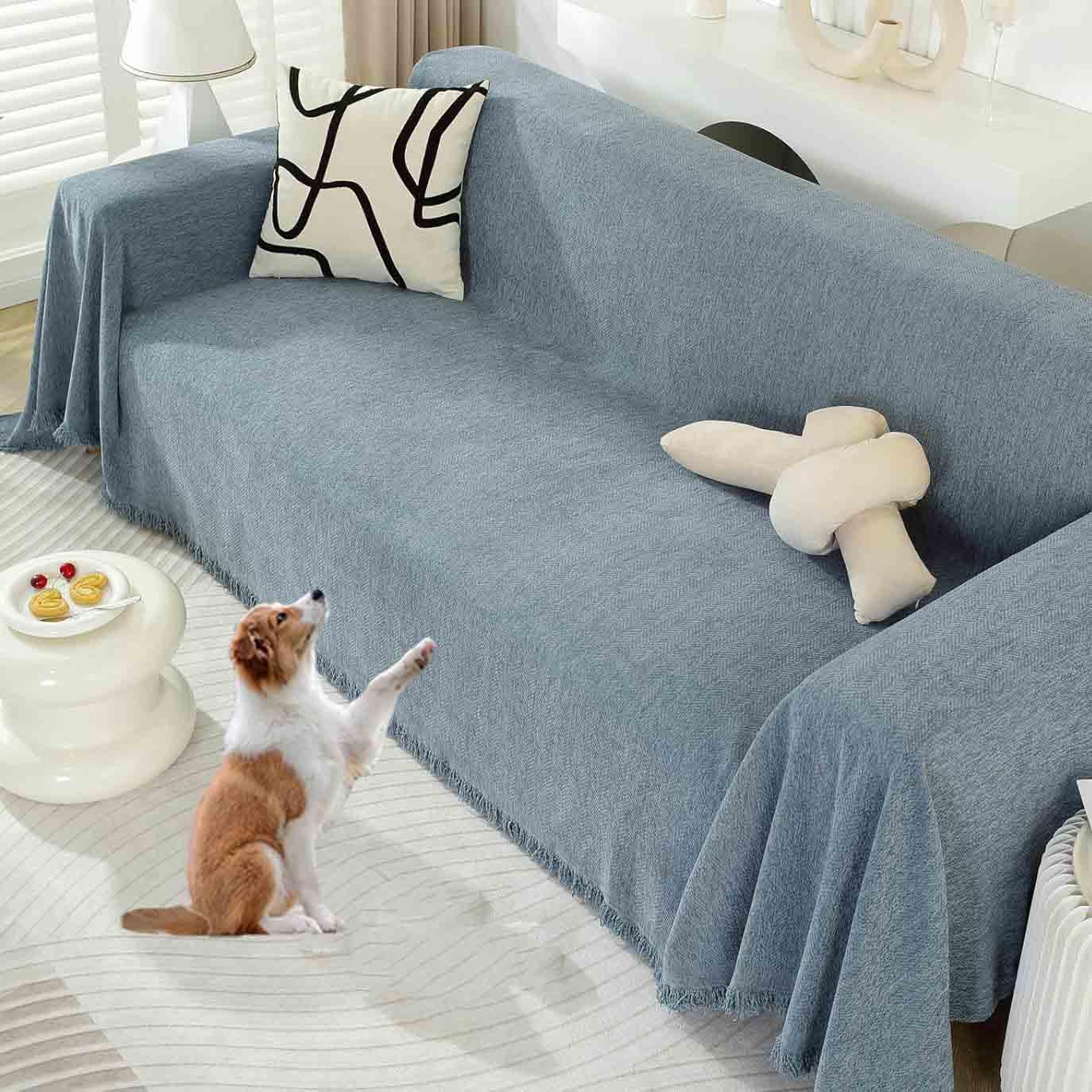 MXCZFC Extra Large Throws for Settees 4 Seater, Chenille Sofa Throws Large 3 Seater, Throws for Sofas Large, Non Slip Sofa Throws Settee Throws for Couch, Armchair and Bed