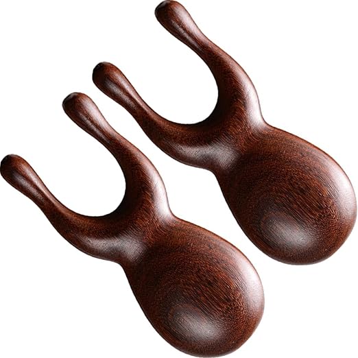 Natural Wooden Nose Guasha Massage Tool-Antistatic, Eyes Facial,Manual Massager Tool,Multifunctional Handheld Meridians Acupoint Massage Tool (A)