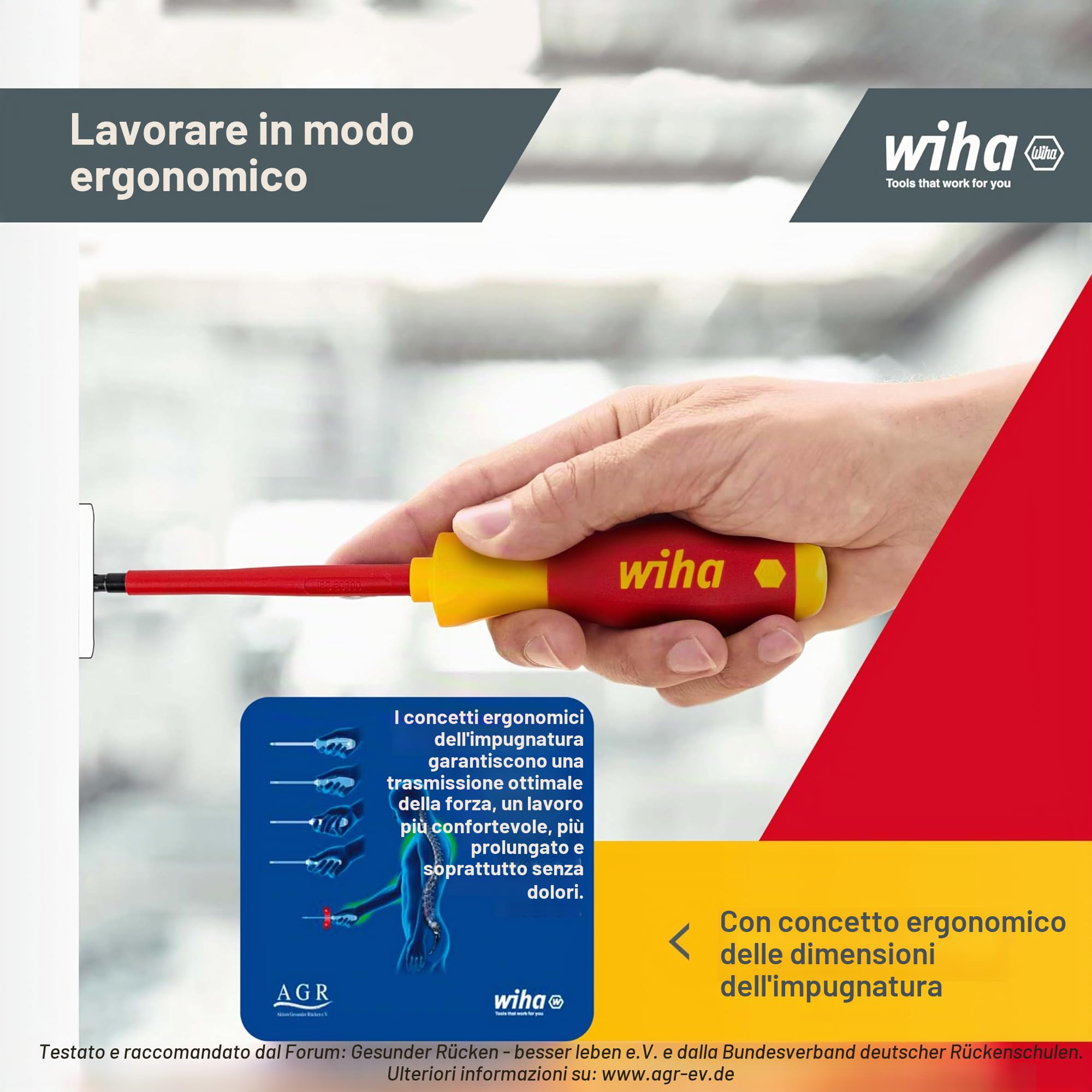 Wiha Juego de destornilladores SoftFinish® electric ranurados, Phillips, de 6 unid (00833)