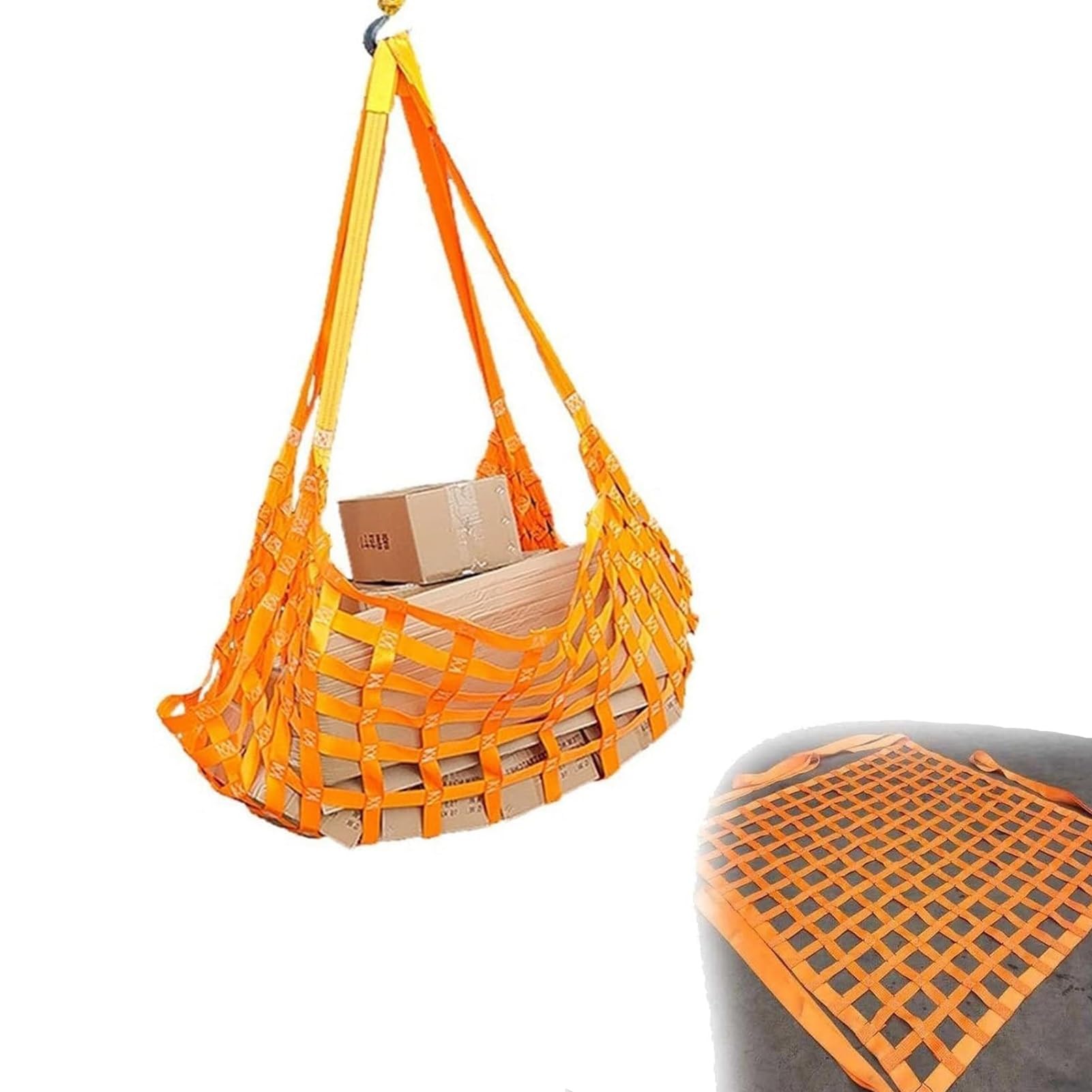 Filet de levage en nylon pour sécuriser le transport de charges de 3.5t