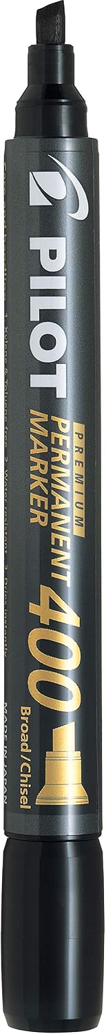 PILOT Premium 400 Permanent Markers, Black Ink, Box of 12