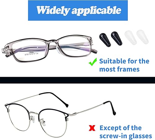 Miniatura 5 de Almohadillas adhesivas para la nariz para gafas, de silicona, suaves, antideslizantes, para marcos de plástico, lentes y lentes de sol, 15 pares