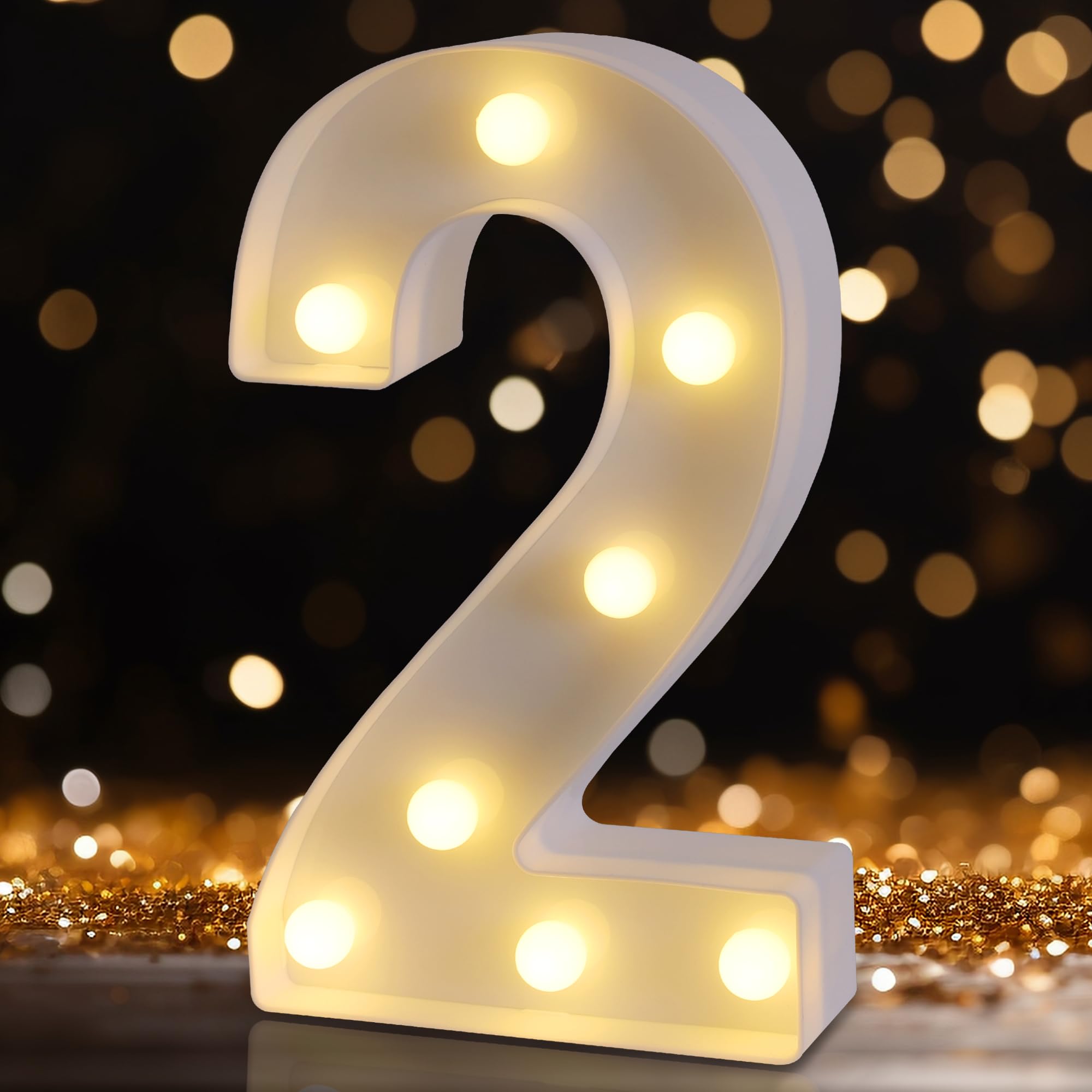 LED Marquee Numbers, 2026 Light Up Numbers for Party, Small Light Up Letters, Battery Powered Lighted Number for Birthday or Home Decor