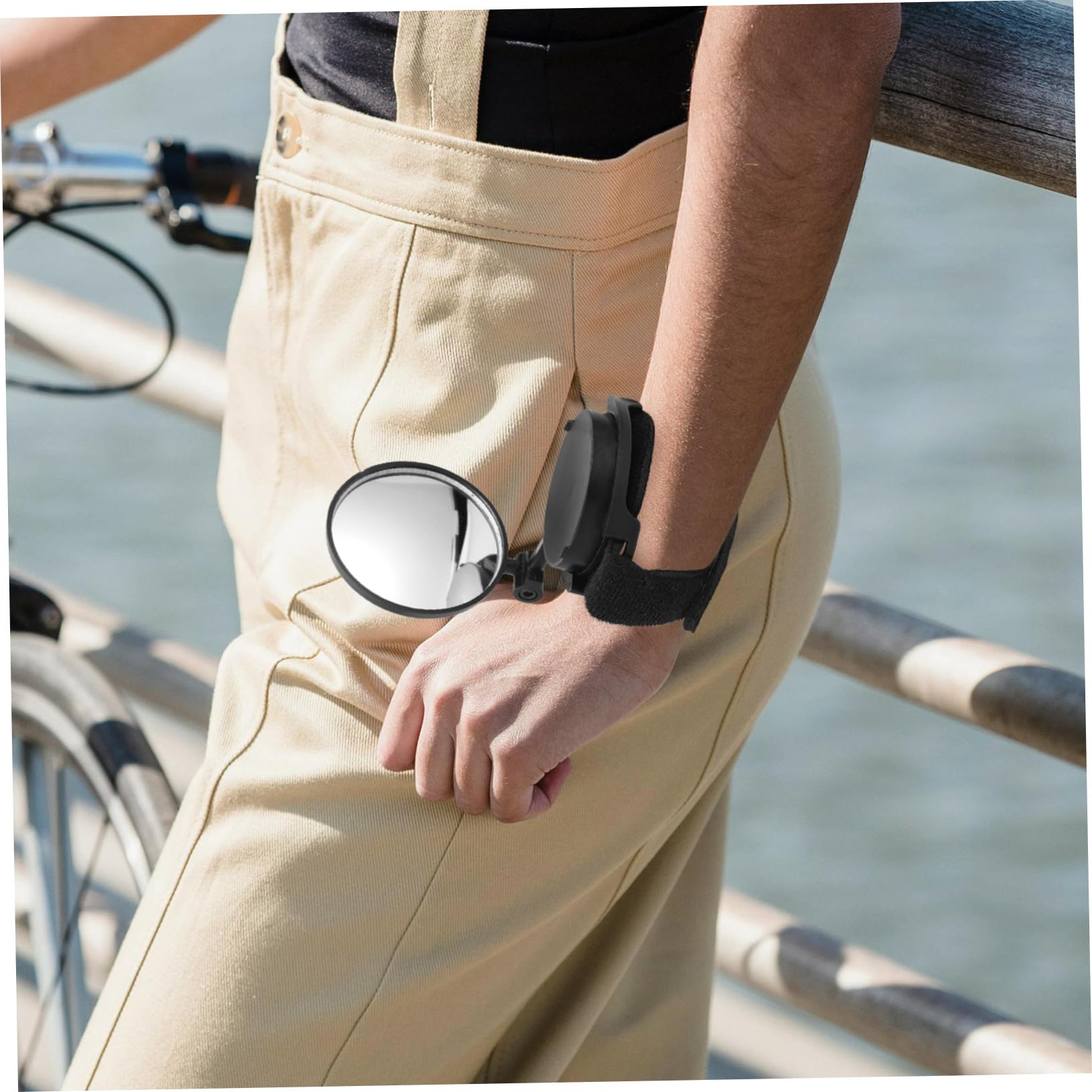 Abaodam 5 Pièces Rétroviseur de Vélo Rotatif à Poignet Miroir Arrière Ajustable pour Cyclisme Accessoire Portable pour Sécurité de Conduite