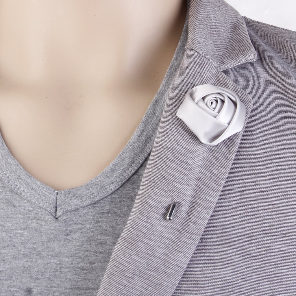 Broches de Solapa Plateados de poliéster para Hombre - Accesorio para Trajes, Blazers y Corbatas