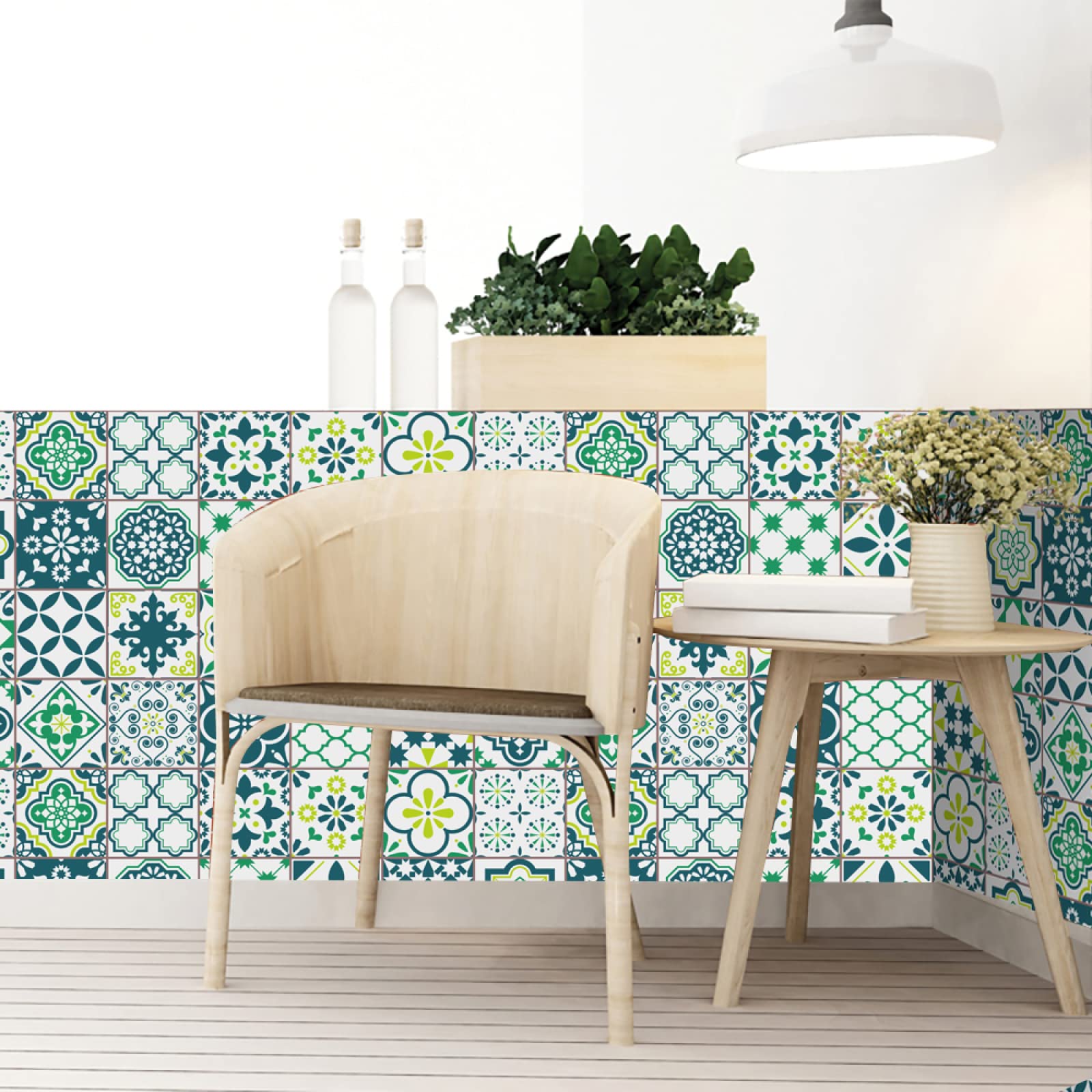 Tegelstickers 15 cm x 15 cm Badkamer Groen 20 psc Keuken Tegel Stickers voor Badkamer Stick op Wandtegels Backsplash voor Keuken Stick op Tegels Zelfklevende Vinyl Woondecoratie