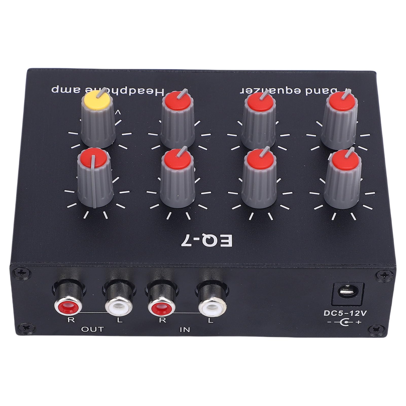 Bediffer Égaliseur Sonore Numérique à 7 Bandes, 12db, Réglage Hi Low pour les Audiophiles et les Amateurs de Musique, Matériau en Alliage D'aluminium