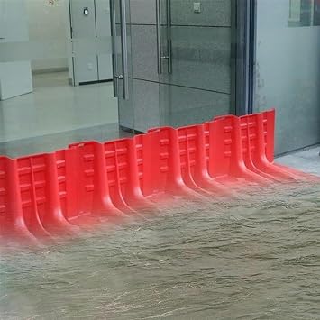 Flood Protection Barrier, L-Shape ABS Plastic Flood Barrier Household Waterproof Underground Garage Flood Prevention Board