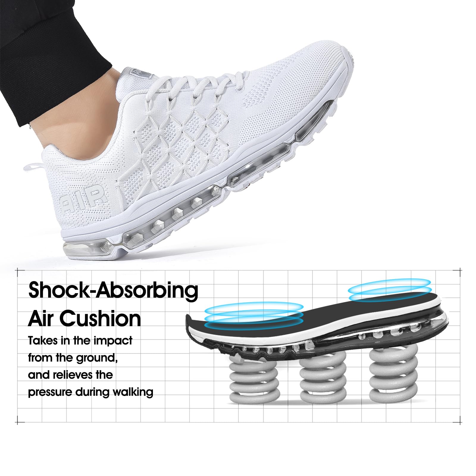 Uomo Donna Air Scarpe da Ginnastica Corsa Sportive Fitness Running Sneakers Basse Interior Casual all'Aperto 34-46 EU