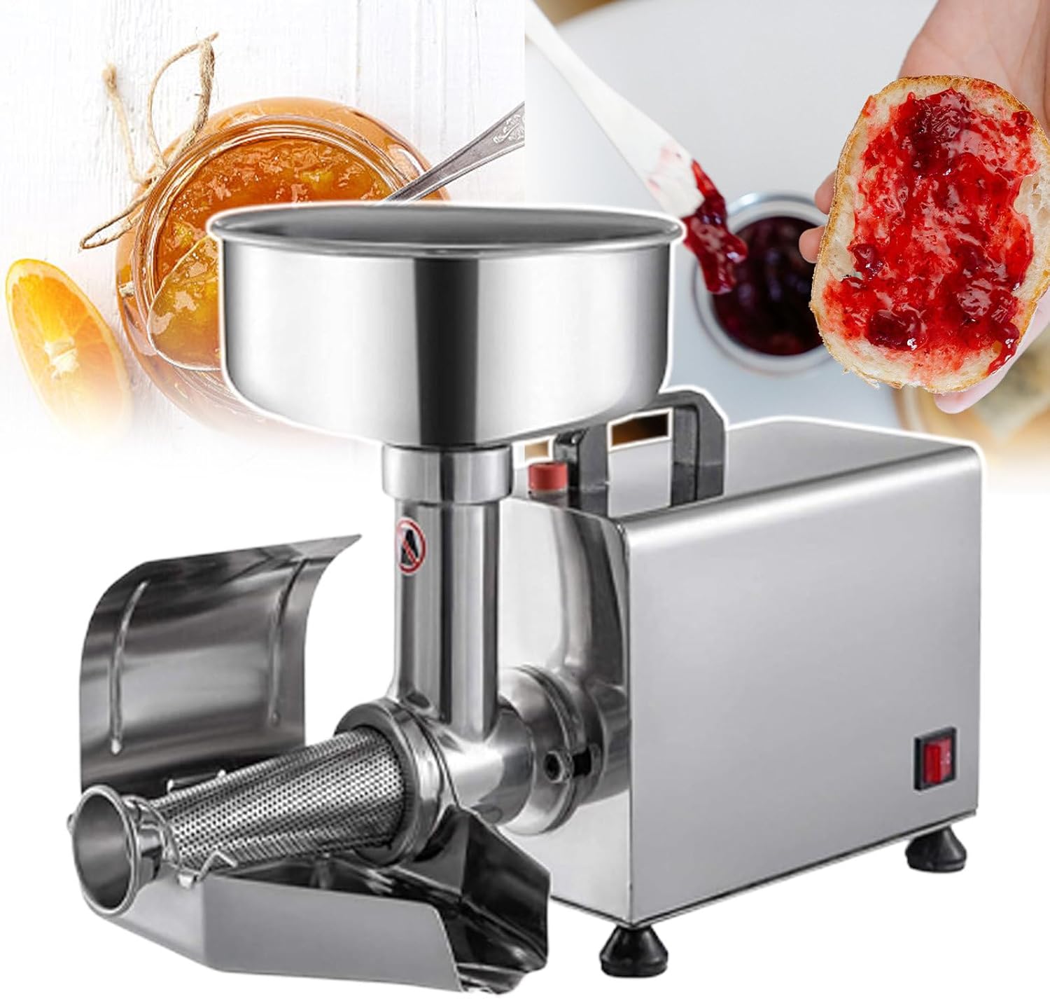 Commercial Tomato Strainer Machine, 50 Kg/H Vegetables Strainer Sauce Maker, Electric Tomato Press, with Filter