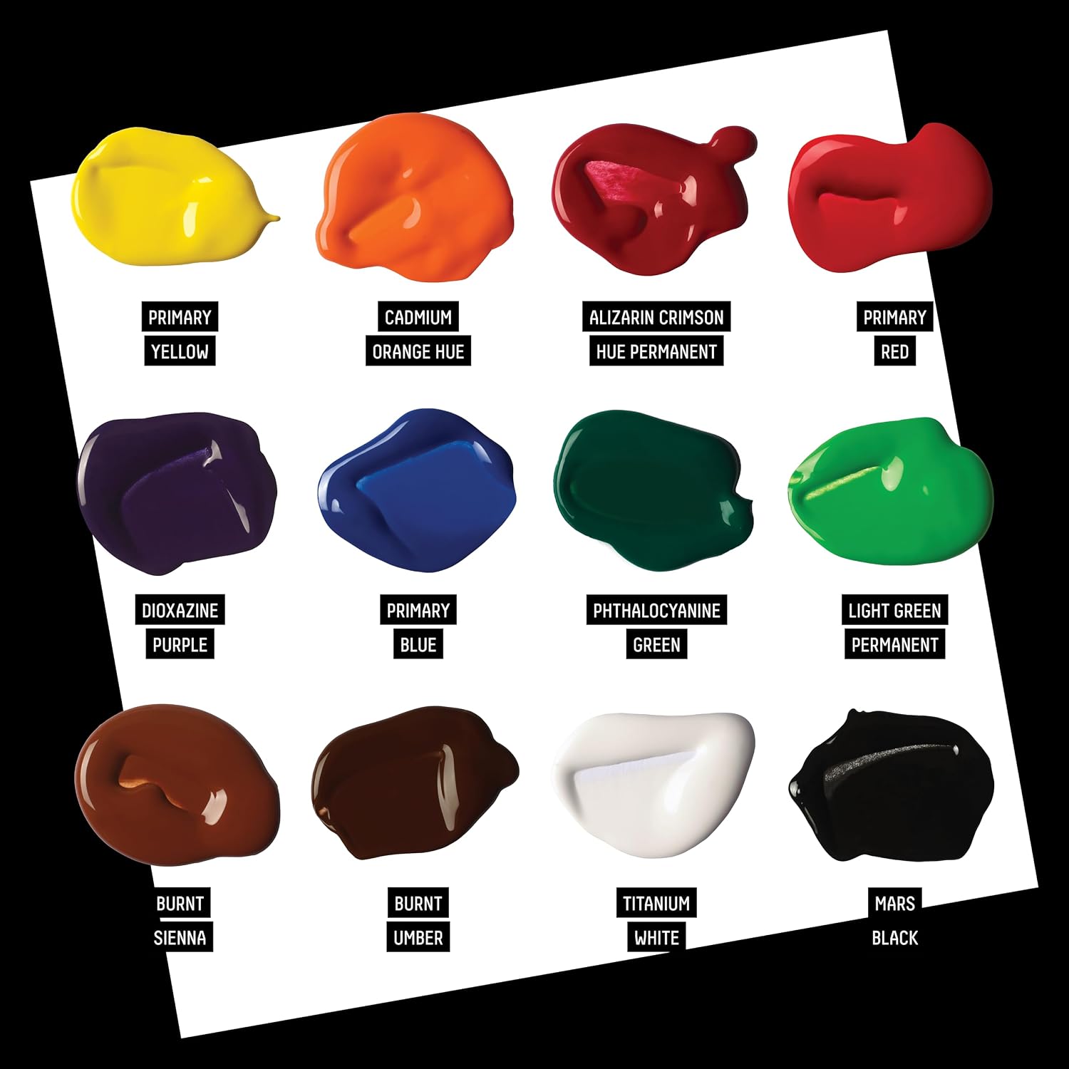 Liquitex BASICS Acrylic Fluid Paint, 6 x 118ml (4-oz.) Bottle Set image 2
