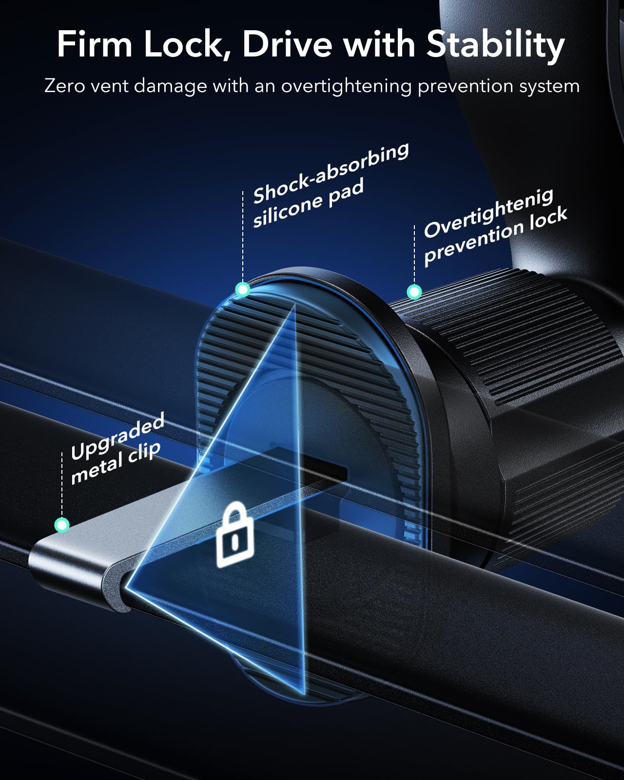 ESR OmniLock Qi2.2 Zertifiziert 25W MagSafe Autohalterung Ladegerät mit CryoBoost, Handykühlung, Handyhalterung Auto Ladefunktion 360° drehbar, Wireless Car Charger für iPhone 17/16 mit iOS, S26 Ultra