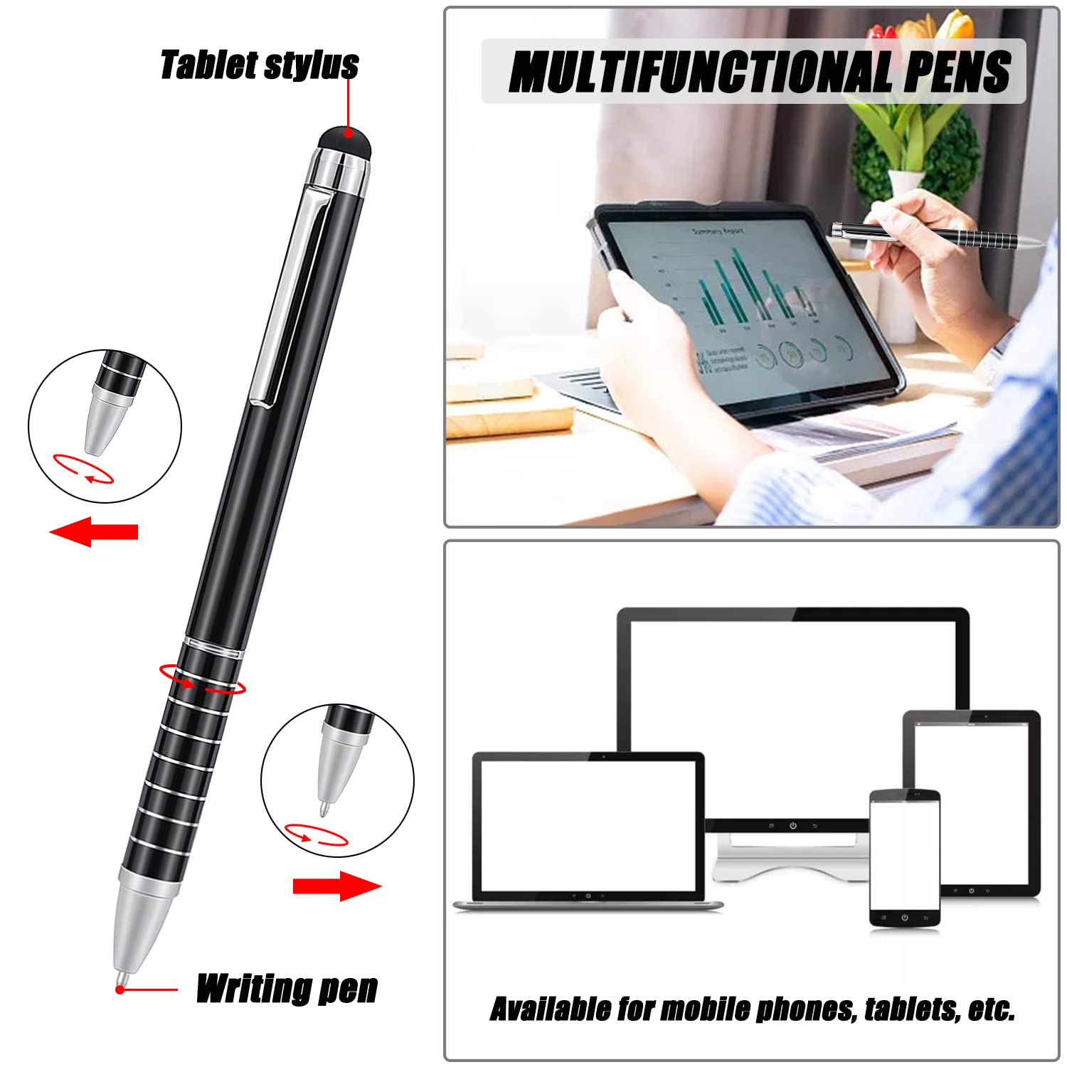 Set 2 Mini Portataccuini Tascabili In Pelle PU – Con 50 Fogli A Righe E Penna Metallo, Nero, 5,5x3,5 Pollici