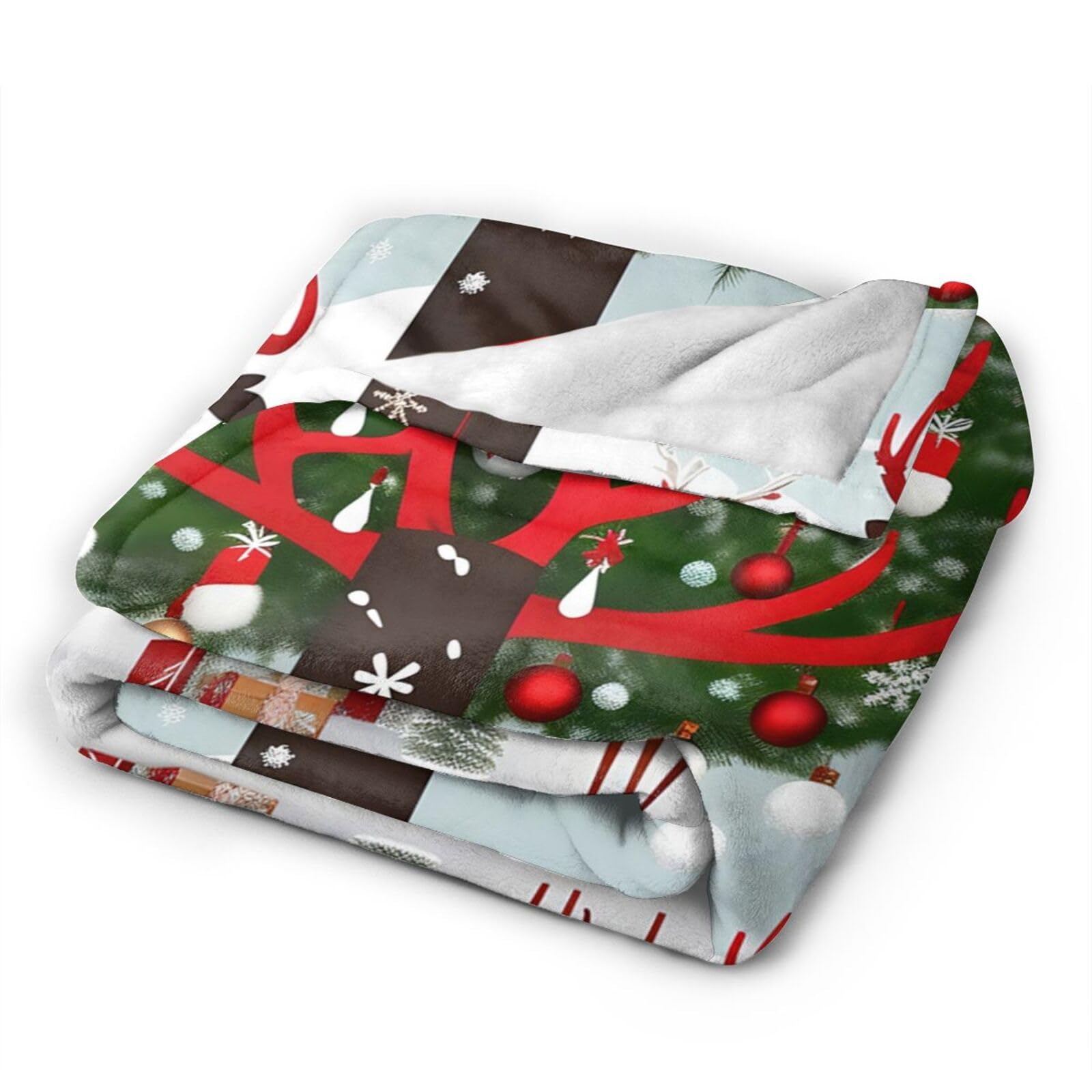Coperta natalizia in pile di flanella ultra morbida, perfetta per letto, divano, campeggio, serate fredde e viaggi