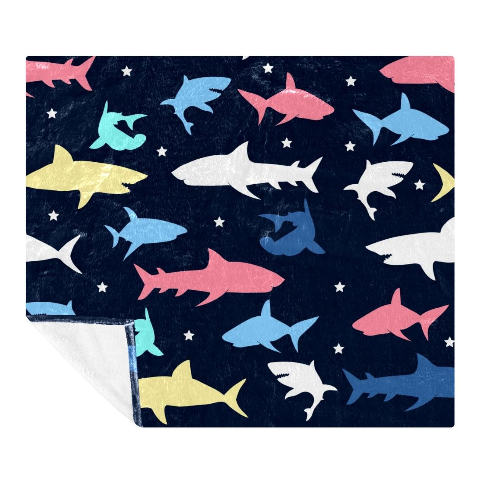Couverture requin douce plaid microfibre légère lit et voyage