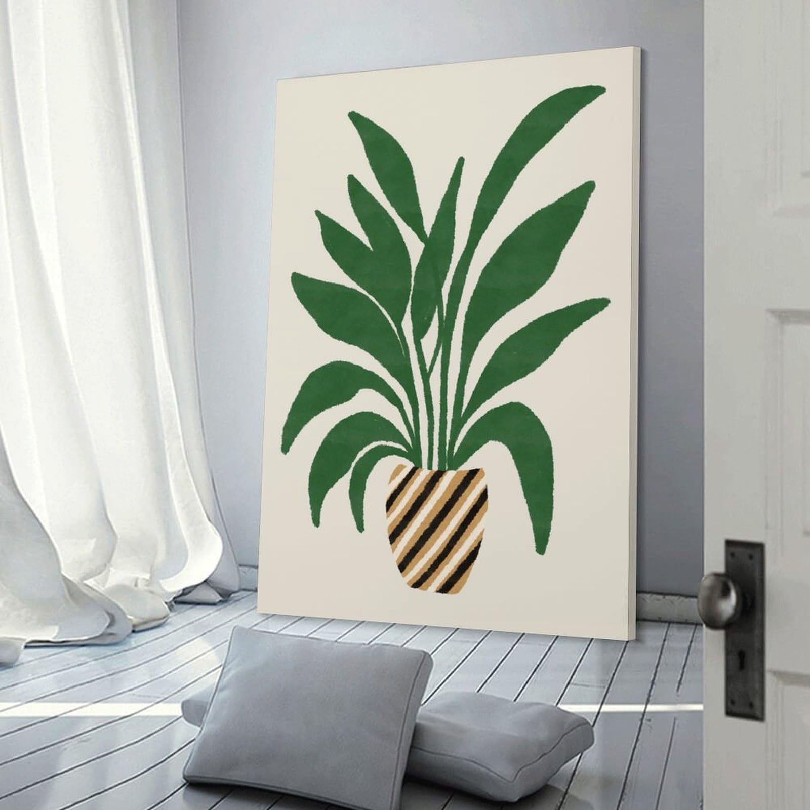 Junmoney Strelitzia Plant Canvas Art Print, 20x30inch(50x75cm), for Home Walls, Creative Rooms Or Shared Spaces, Decorative Artwork with Broad Appeal