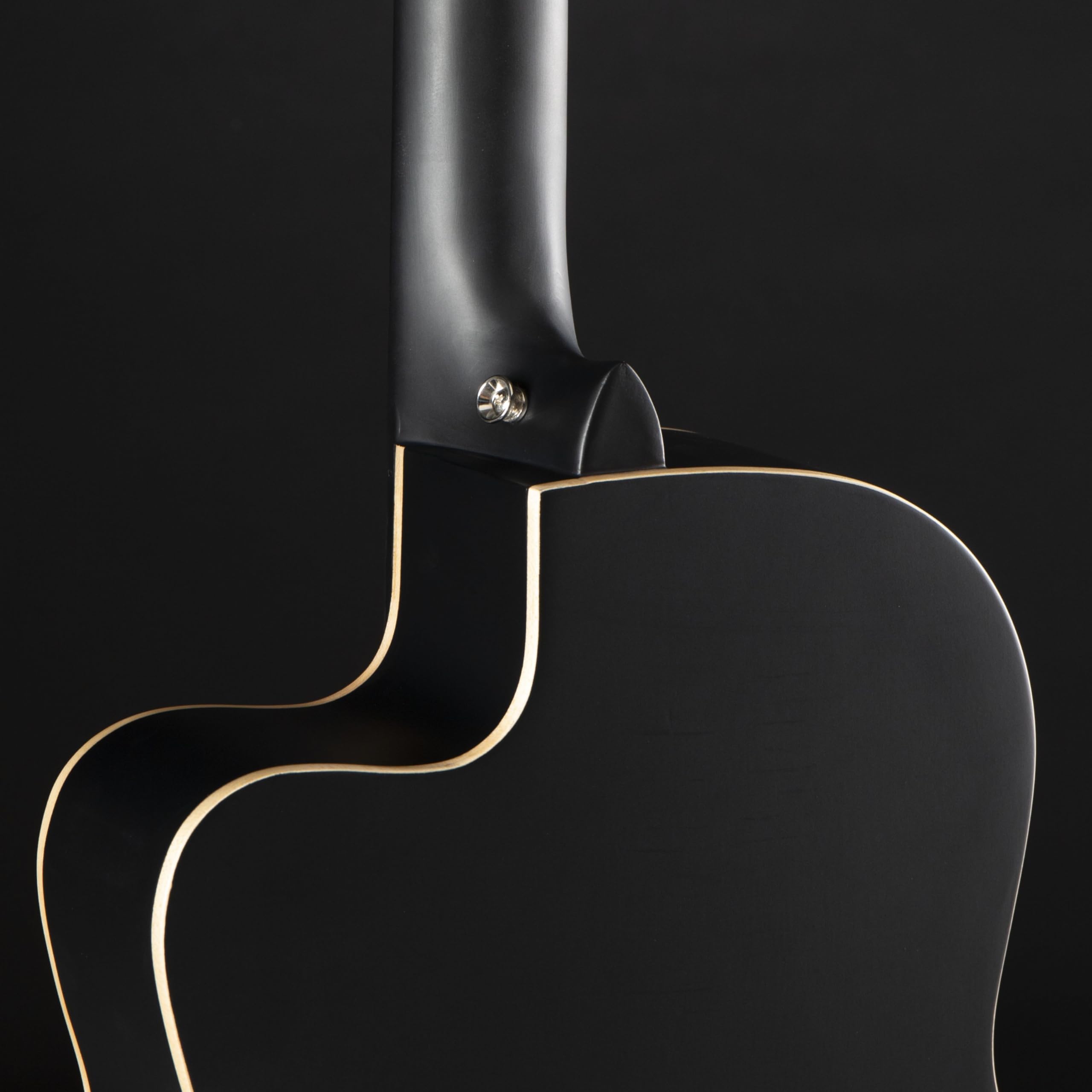 Ortega Guitars Chitarra Concerto Thinline Elettro-acustica - Serie Family - Slim Neck - include Gig Bag - top in mogano/abete (RCE125SN-SBK)
