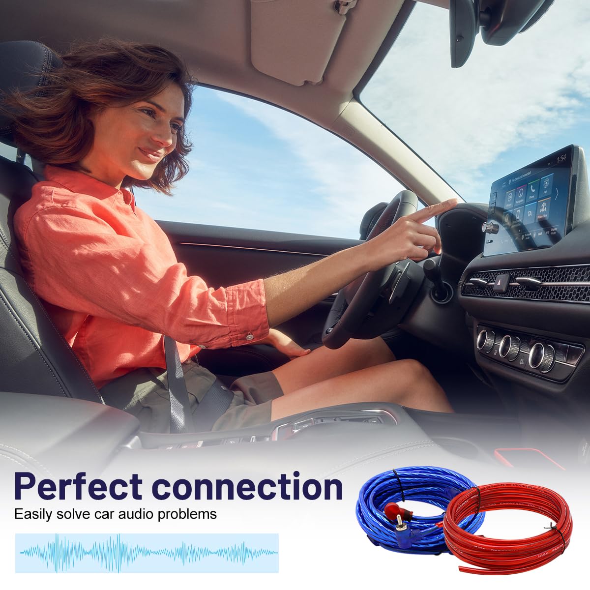 Set di cavi per subwoofer da 10 GA, cavo da 4,5 M per amplificatore auto