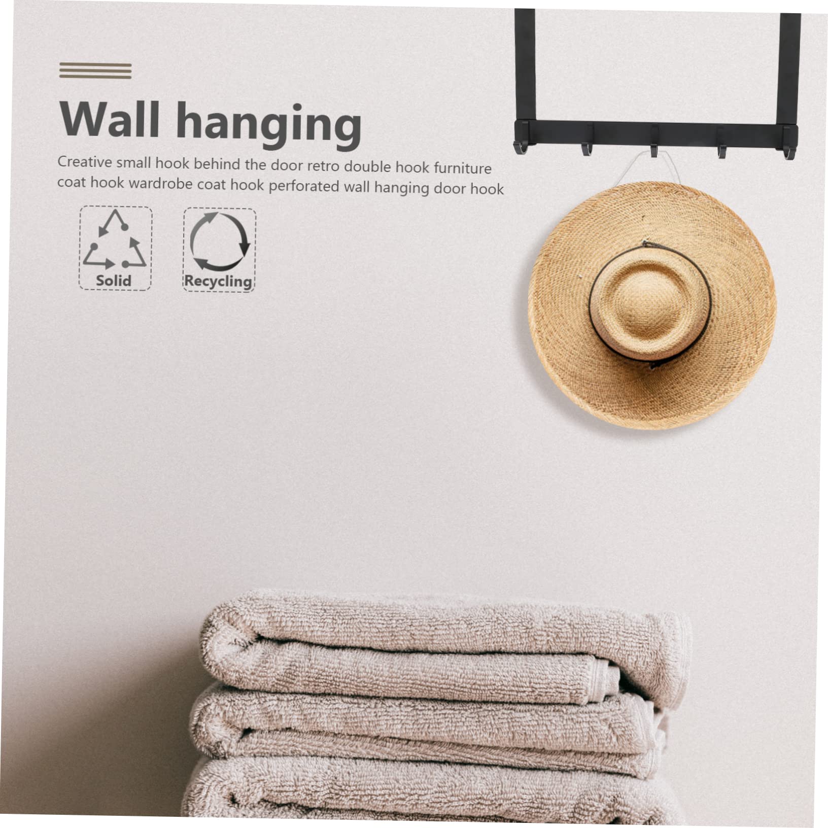 HOLIDYOYO Door Back Hook Home Storage Hook No Punch Needed Material for Bathroom Kitchen Easy Installation