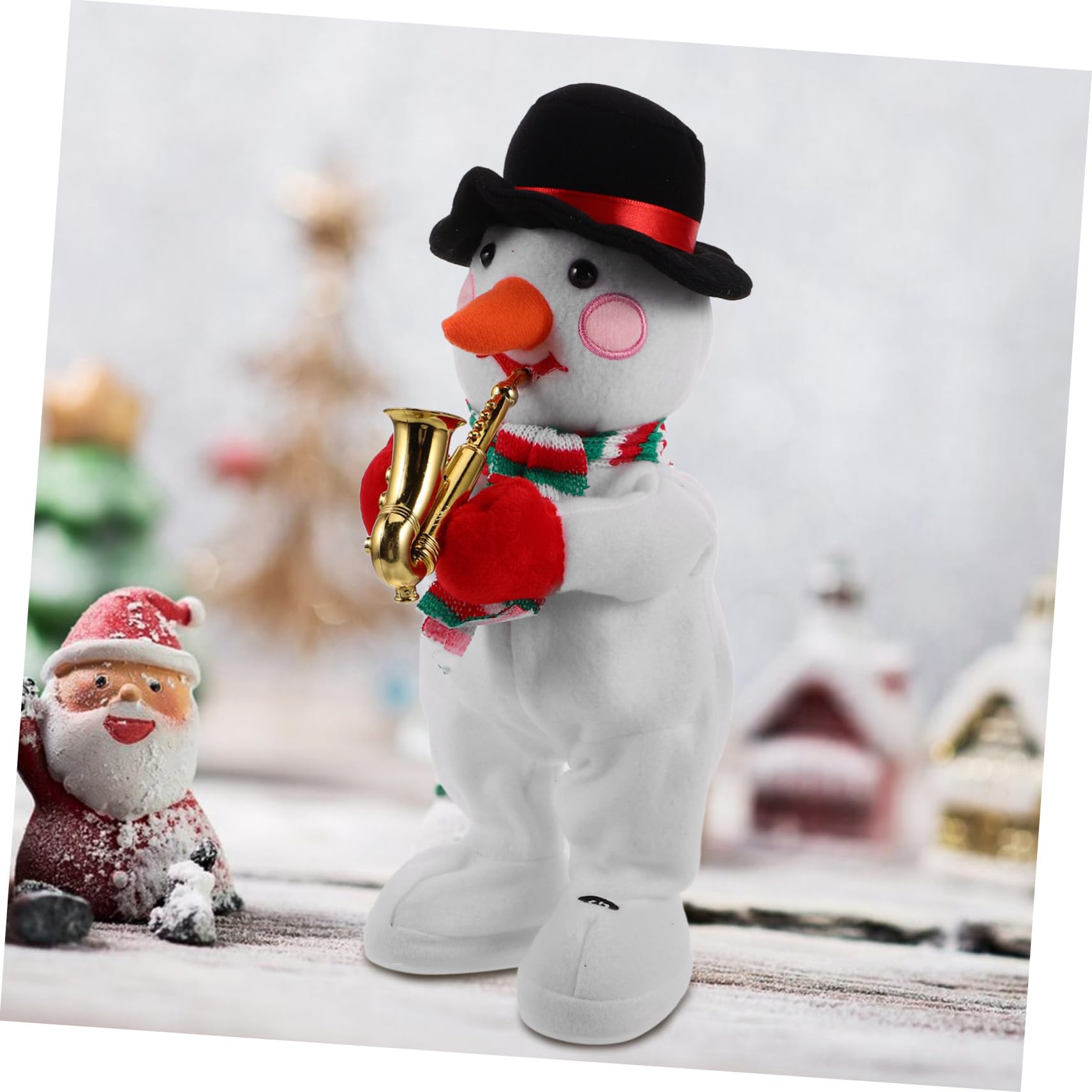 Muñeco de Peluche Eléctrico Navideño con y Movimiento Figura de Muñeco de para Decoración de Hogar Oficina y Tiendas Invierno