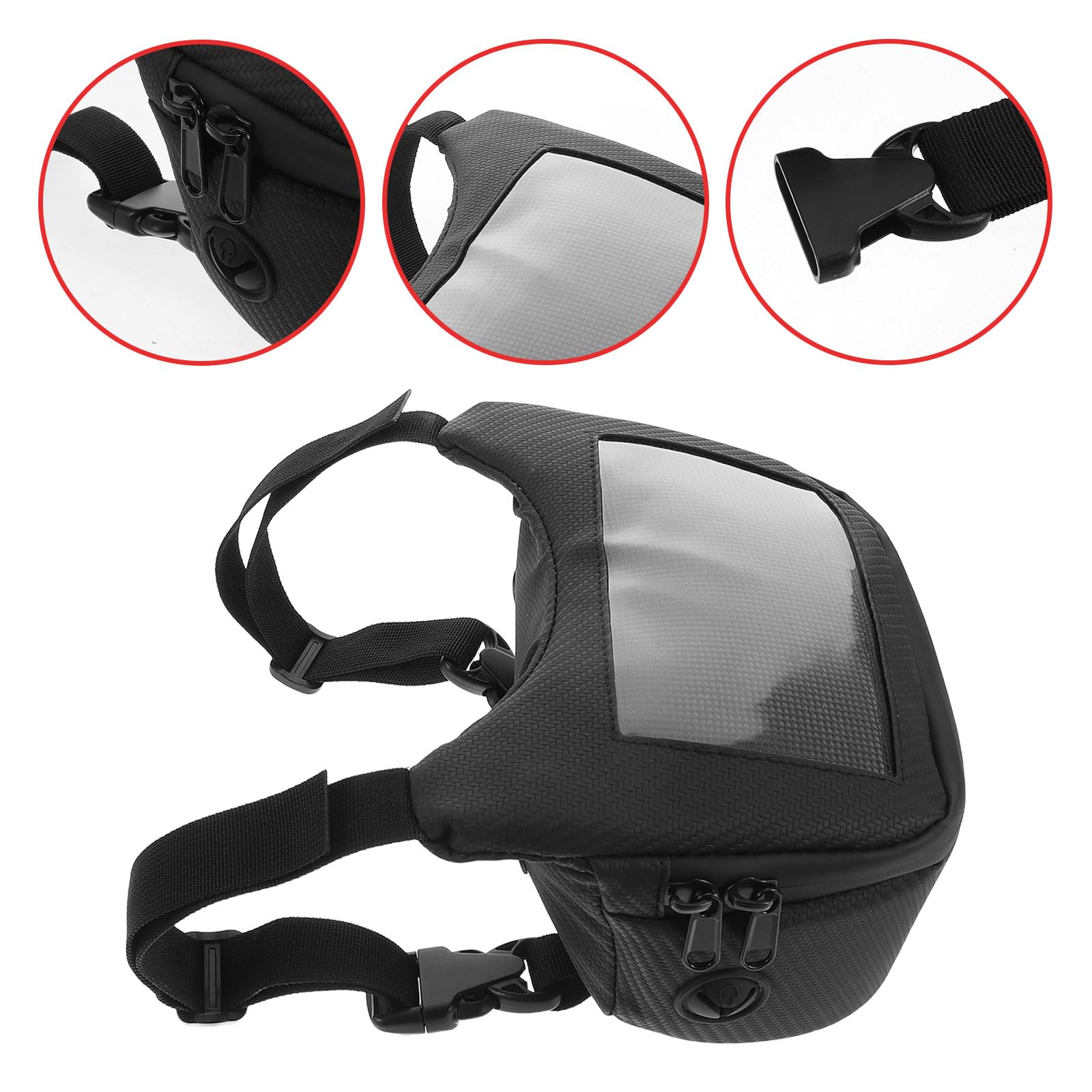 Sacoche Grosse Capacité Étanche pour Scooter et Moto de Guidon