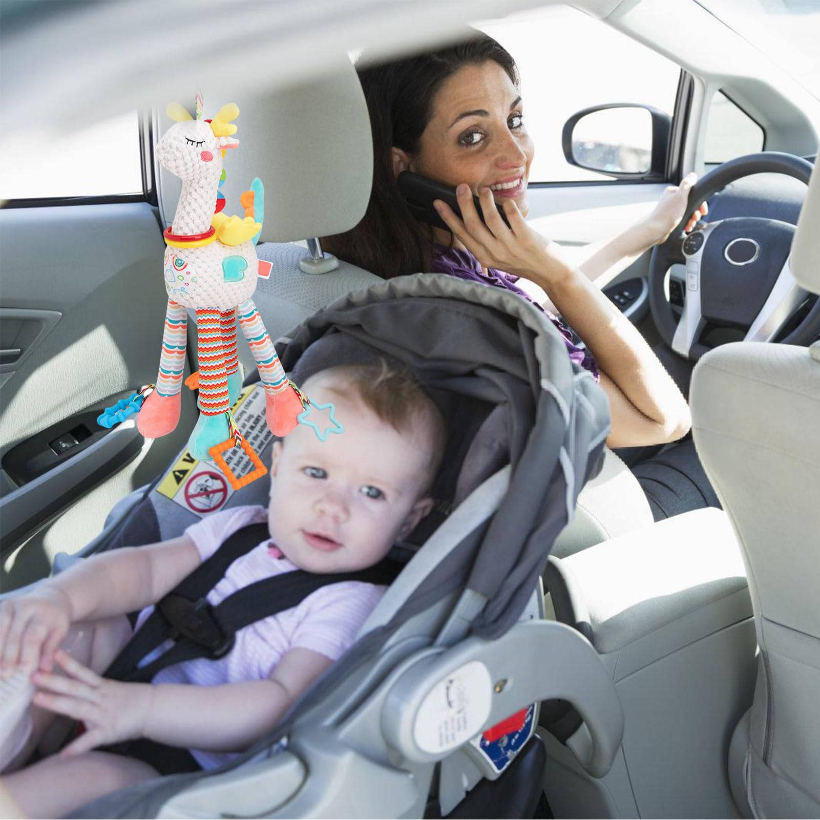 Douce Peluche Berceuse Pour Bébé - Vibrations, Bruit Blanc, Minuteur - Portable Pour Poussette Et Voyage