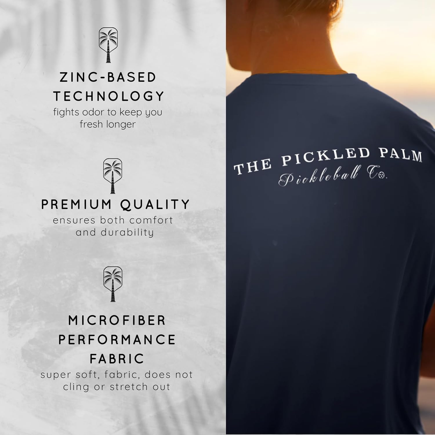 Mens Performance Short Sleeve Pickleball Shirt – Premium UV Protection, Moisture-Wicking, and Odor-Fighting Design - Image 6