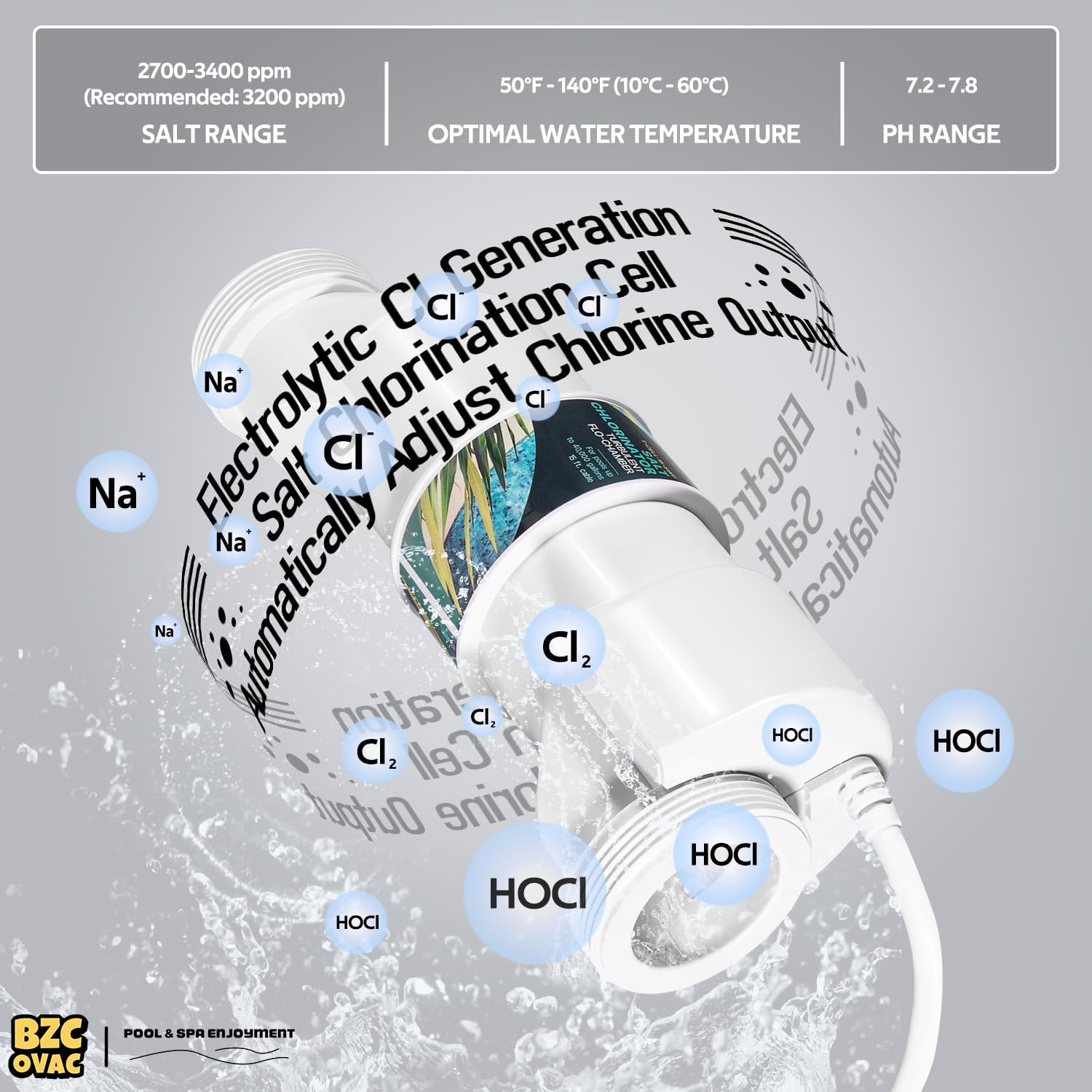 W3T-CELL-15 Salt Cell for Hayward In-Ground Swimming Pools Up to 40,000 Gallons, Replaces T-CELL-15 and T-CELL-15-SWP