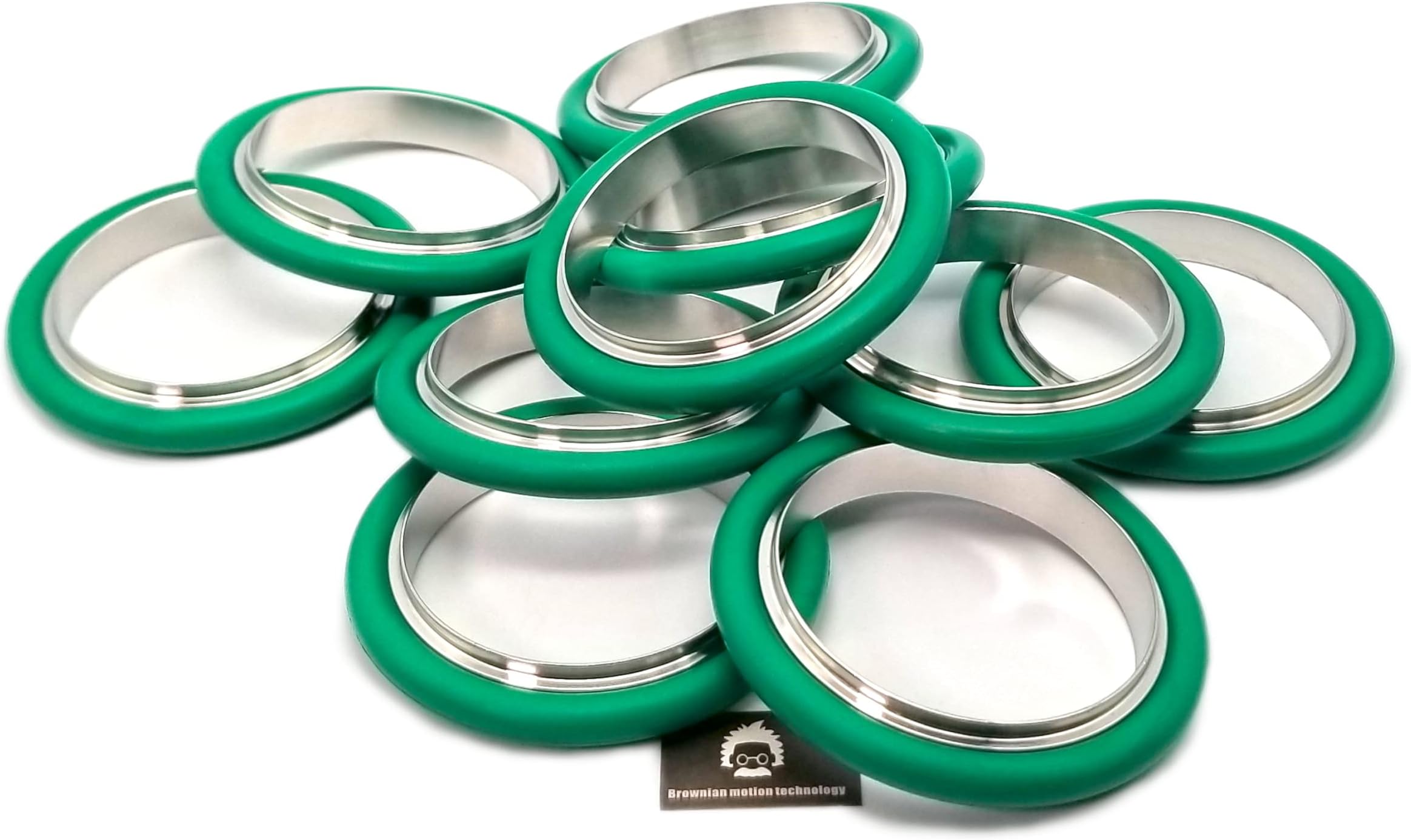 KF40 Flange Centering Ring x 10pcs < ISO-KF Flange, Stainless Steel Ring, FKM Viton O-Ring >