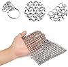 PIBC 8"x6" Cast Iron Scrubber Stainless Steel Chainmail Cleaner for Pre-Seasoned Pans, Griddles, BBQ Grill and Pot Cookware Cleaning #1