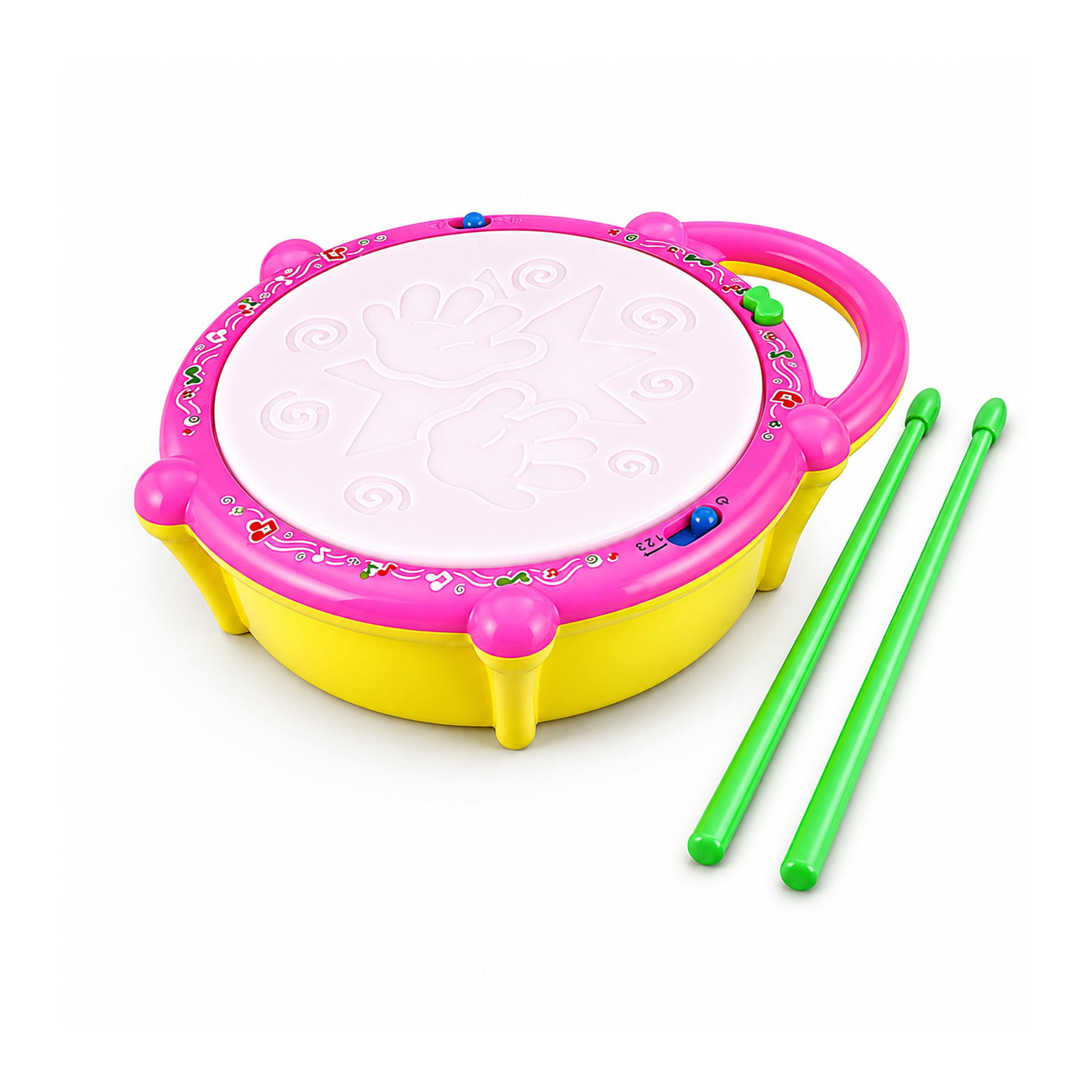 Toyshine Flash Drum with 3D Lights, Music Baby Toy for 2 3 4 Year Kid Boy Girl-image-47