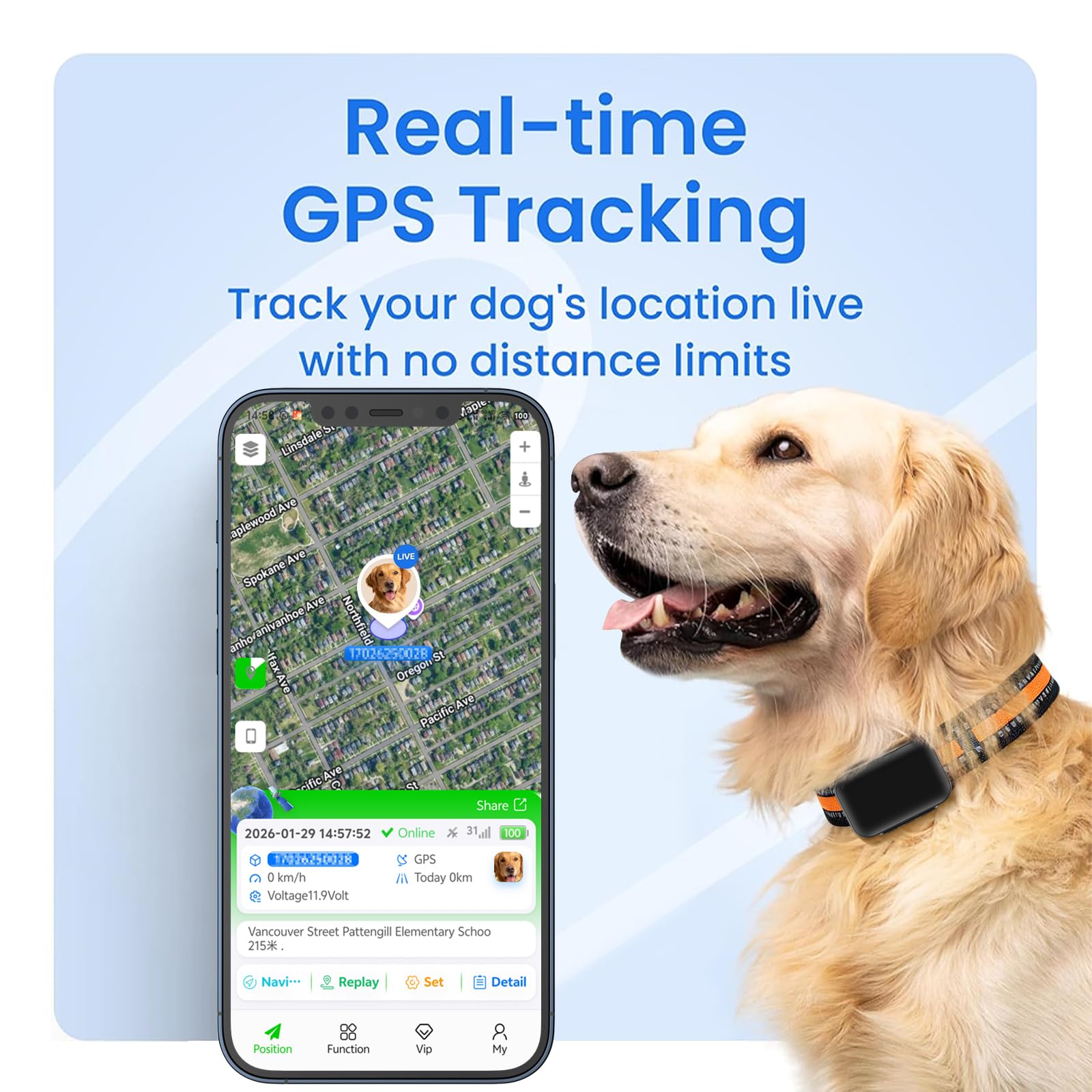 Traction Smart Dog GPS Tracker | Real-Time Pet Tracking with Virtual Fence | Waterproof | Global Positioning | Dog Collar - image 8