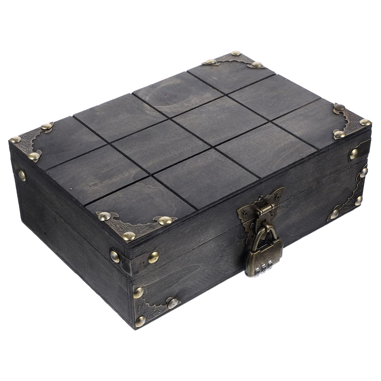 Boîte Au Trésor En Bois Avec Serrure - Coffre De Pirate - Boîte De Rangement Amusante De Bureau - Organisateur De Bijoux Pour Décoration De Fête - 30 X 21 Cm - 30 Cm - 30 Cm - 30 Cm