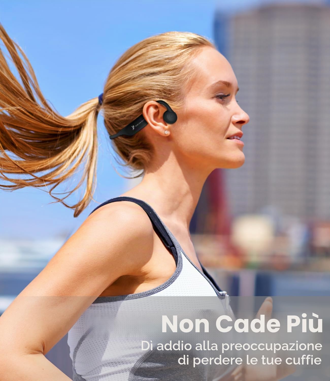 Cuffie Conduzione Ossea, Bluetooth 5.2 Wireless Auricolari a Conduzione Ossea, Open-Ear Hi-Fi Stereo impermeabili IP67, con Microfono Cuffie Sport, per jogging, corsa e ciclismo…