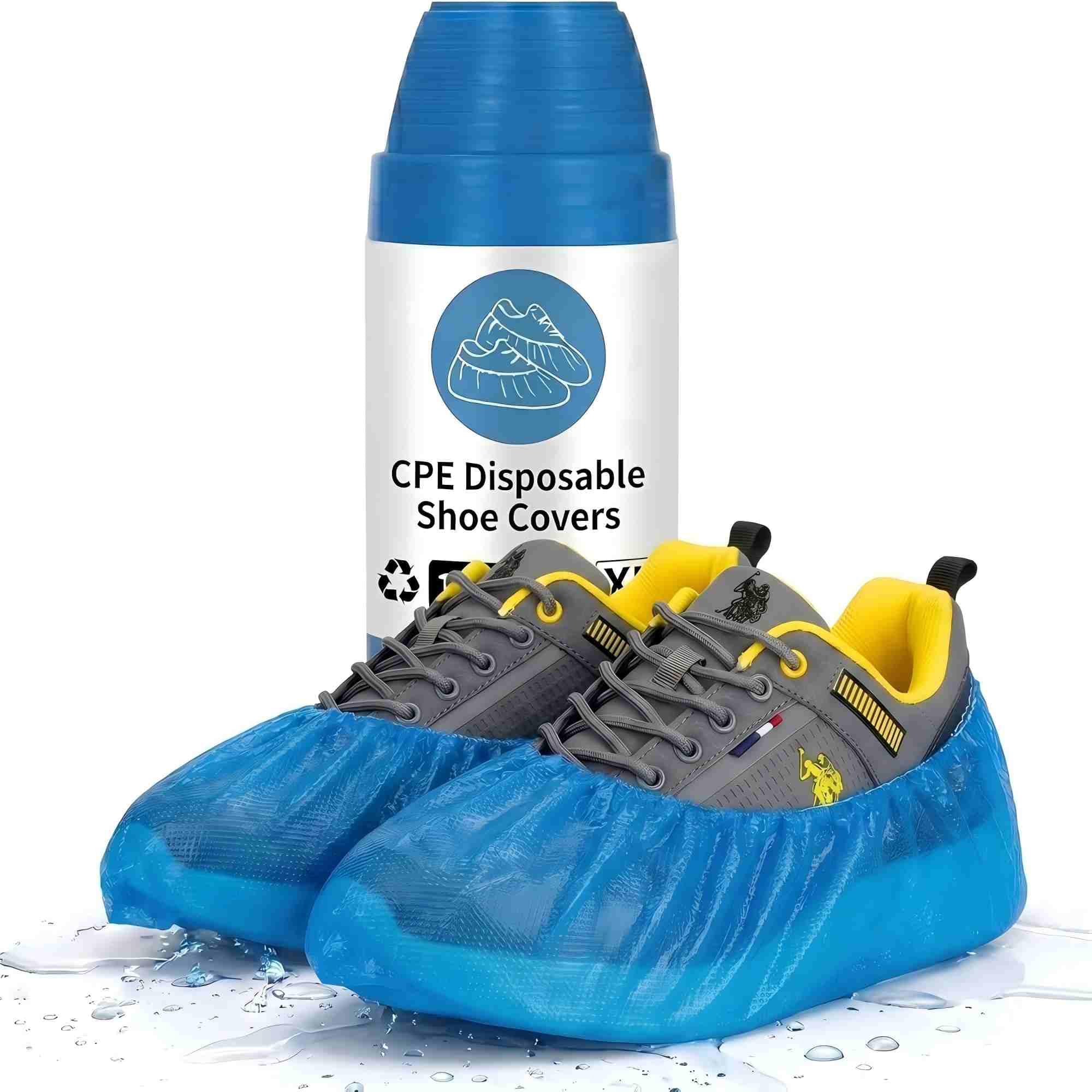 Roll-CPE Couvre-chaussures jetables pour l'intérieur, résistant à l'eau et à la poussière, couvre-chaussures pour travaux ménagers, visites et décoration