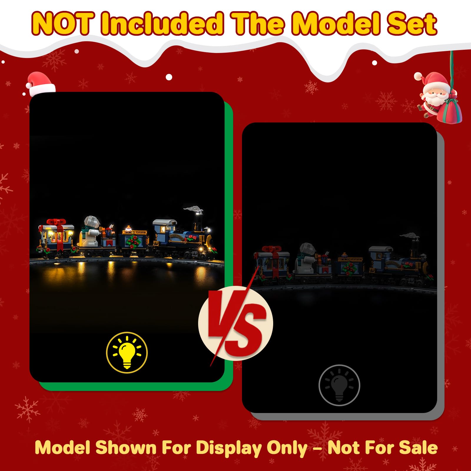 LocoLee Led Light Set Compatible with Lego 10361 Holiday Express Train Led Decoration Lighting Kit Compatible with Lego 10361 Building Blocks Model,Only Lights Set,No Model - Image 4