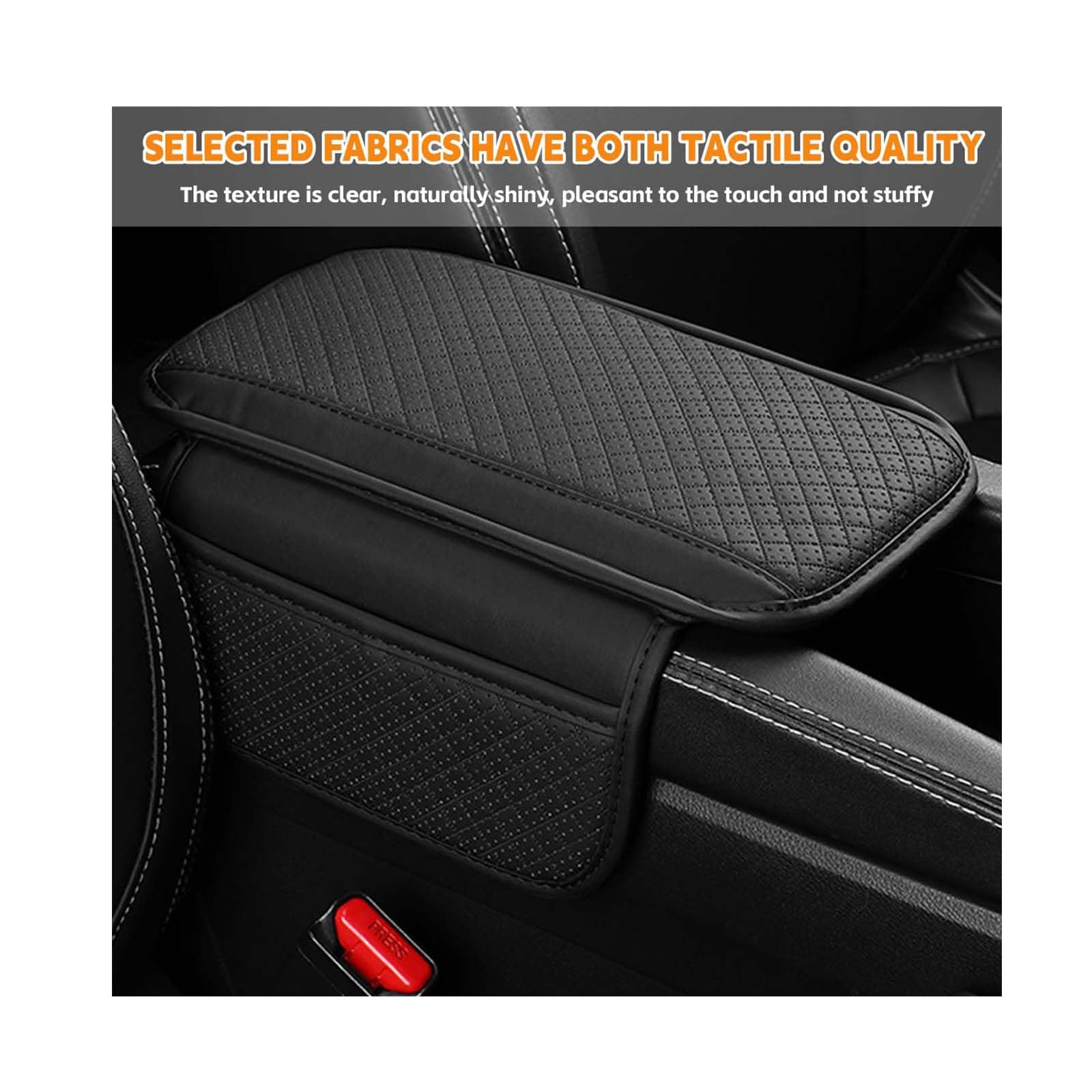 Copri Bracciolo Auto, per Suzuki S Cross Scross 2014-2025 2026 AntiGraffio Impermeabile Centrale Bracciolo Pad Pelle Center Console Protezione Cuscino,A