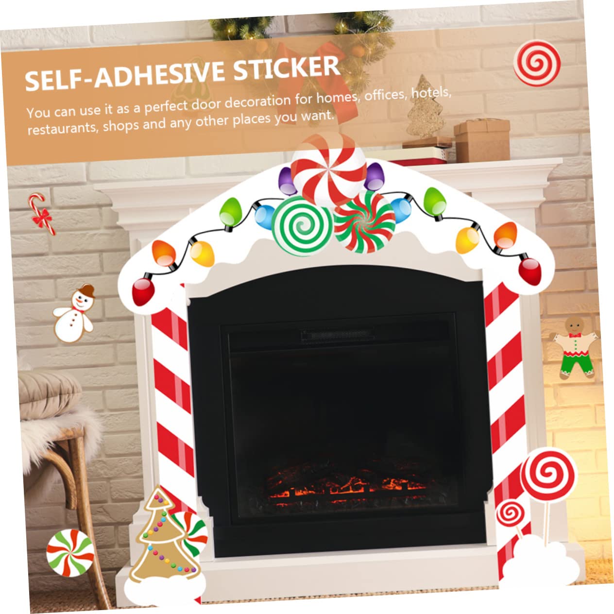 jojofuny 3sätze Weihnachtliche Türdekoration Selbstklebende Sticker Für Festliche Anlässe Für Weihnachtsfeiern Schulpartys Shower Dekorative Und Türverkleidung Vielseitig Einsetzbar