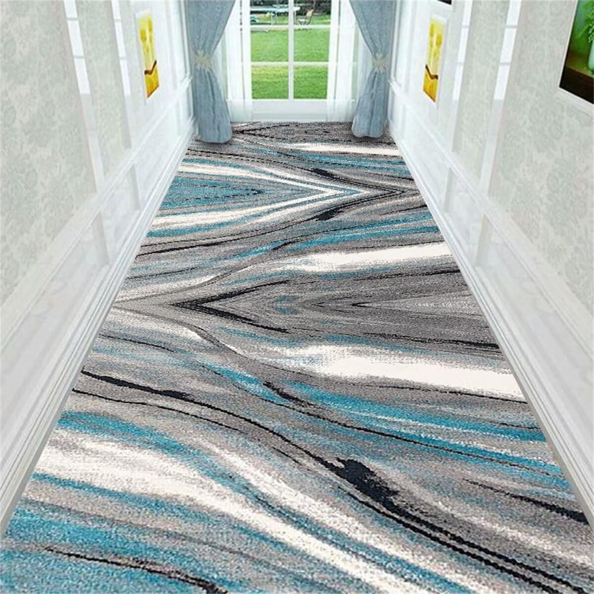 Chambre ado garçon tapis gris bleu pour créer un espace studieux et cosy