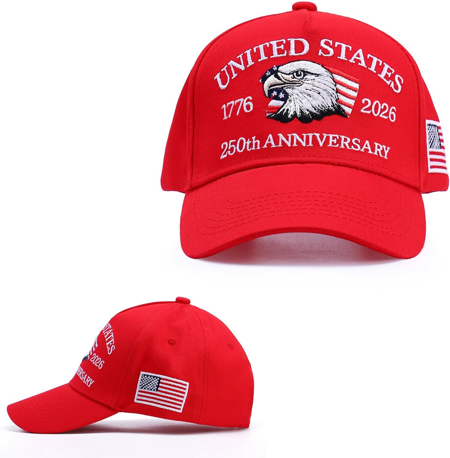 250th Anniversary Patriotic Baseball Cap (1776-2026) Embroidered USA Hat, Adjustable Unisex Bicentennial Gift