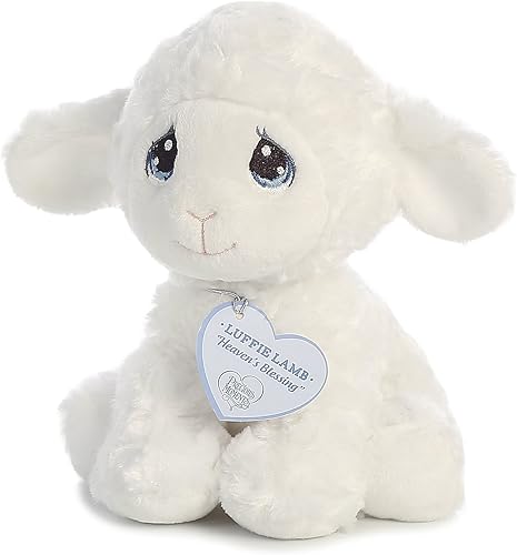 Miniatura 4 de Aurora® Inspirational Precious Moments™ Luffie - Peluche de cordero – Recuerdos apreciados – Comodidad duradera – Blanco 8.5 pulgadas
