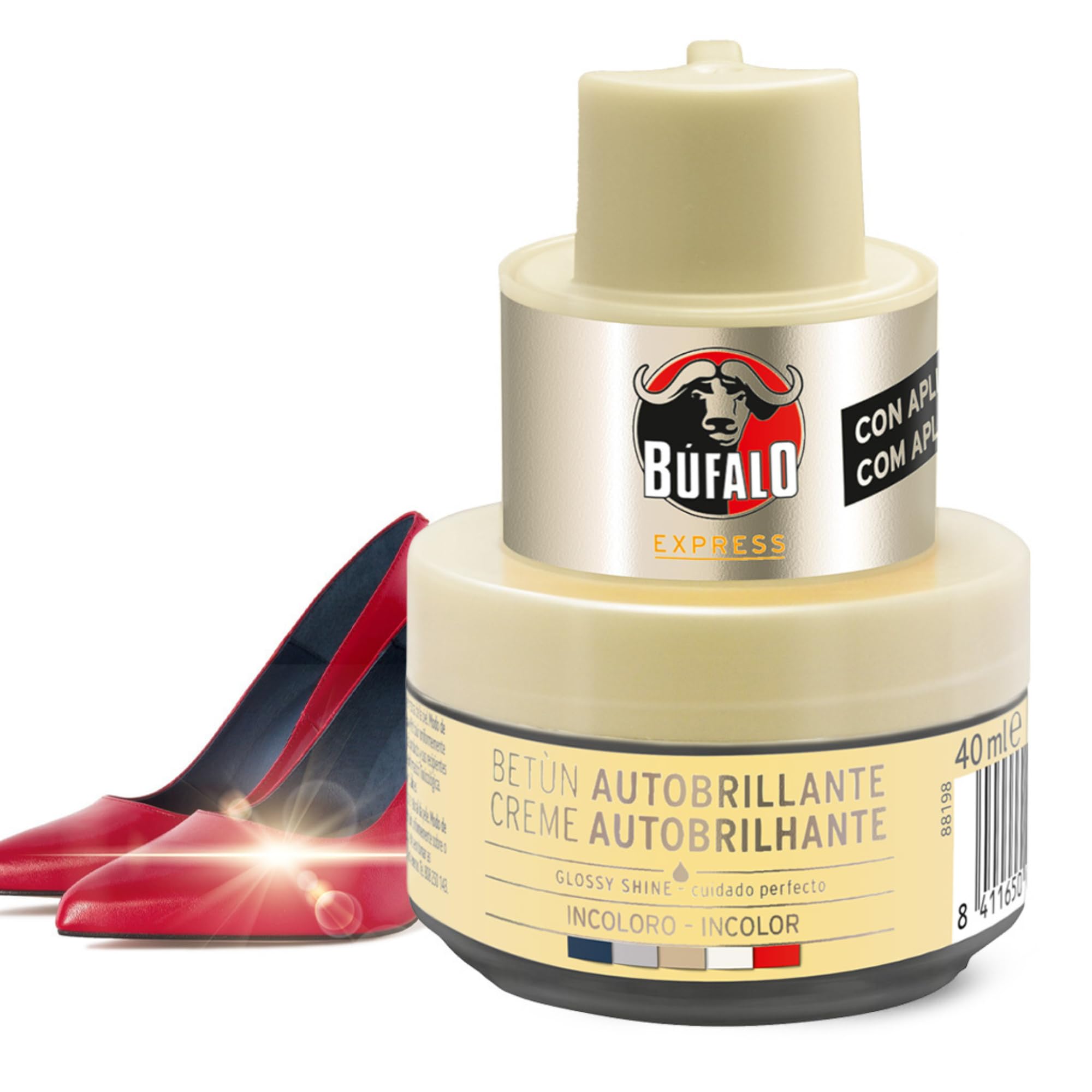Búfalo - Betún En Crema Autobrillante - Incolor - (1101423 Búfalo), Incoloro, 40 Mililitro